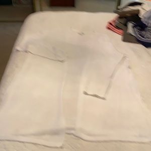 J. Jill XL WHITE LINEN, viscose, rayon cardigan